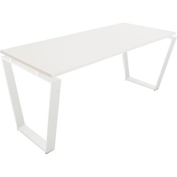Mesa Marco Pirámide Invertida. 140x60 Cm. Blanco.
