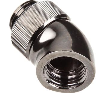 EK-AF Angled 45 Degrees Fitting Adapter - Black Nickel, Black