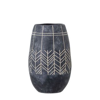 Jarrón para decorar en cerámica negra h25cm