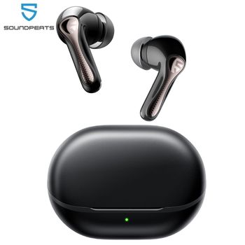 Auriculares Inalámbricos SOUNDPEATS Air5 Pro, Cancelación de Ruido Híbrida Adaptativa de 55 dB, Bluetooth 5.4, Hi-Res LDAC AptX Sin Pérdidas, 6 Micrófonos AI ENC