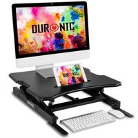 escritorio standing desk monitor - altura ajustable 15-42 cm - medidas 55x53 cm - duronic dm05d18 bk