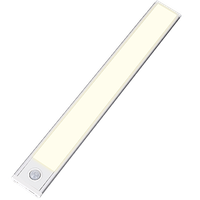 aigostar luz armario con sensor de movimiento recargable luces led cocina bajo mueble fina luz nocturna escaleras pasillo 1100mah iluminacion automatica lampara 6500k blanca fria