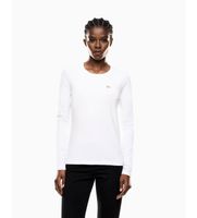 ea7 para mujer 7w000456af10373 camiseta de manga larga de punto elastico blanco l casual algodon