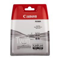 canon pgi-520bk pack 2 cartuchos originales negro