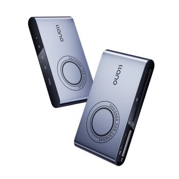 Llano R305 lector de tarjetas 5 en 1 USB 3.0 5 Gbps Tipo-C ranuras múltiples lectura simultánea CF SD TF MS M2 aleación