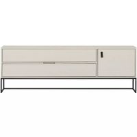 mueble de tv de pino gris l180 cm