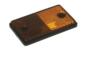 Reflector Amber Rectangle Amber Reflectors Pack of 2