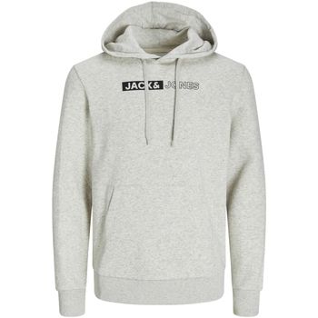 Jack & Jones Jersey 12233599 JJECORP LOGO SWEAT HOOD PLAY NOOS WHITE MELANGE PLAY 5 para hombre