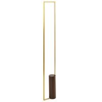 lampara led de pie moderna iluminacion pantalla de aluminio base de hierro salon dormitorio dorado patricio