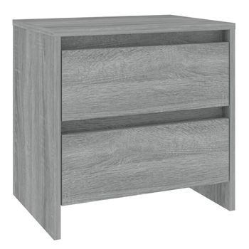 Mesilla De Noche | Mesita De Noche Madera De Ingeniería Gris Sonoma 45x34,5x44,5cm