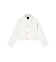 ax armani exchange para mujer xw001930af21525u1003 chaqueta blouson boxy blanco l casual algodon manga larga