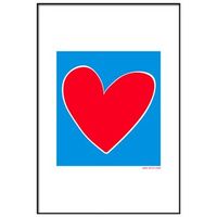 panorama cuadro metacrilato enmarcado agatha ruiz de la prada corazon fondo azul 70x100 cm