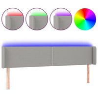 cabecero accesorio para dormir dormitorio mueble led 203 x 16 x 7888 cm tela gris claro tdl0201295