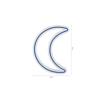 Iluminación Led Decorativa De Plástico Crescent Azul 26x37x2 Cm
