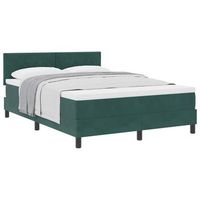 cama tipo box spring verde oscuro 160 x 200 cm terciopelo vidaxl