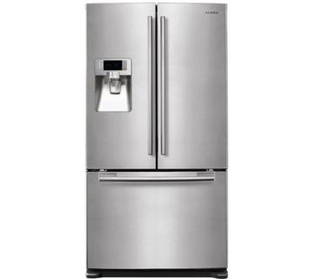 SAMSUNG American-Style Fridge Freezer Silver RFG23UERS, Silver