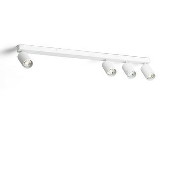 Aplique De Techo Aluminio Breixo 4 Focos Blanco
