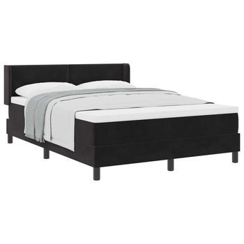 Cama Tipo Box Spring Con Cabecera Negro 190 X 140 Cm Terciopelo Vidaxl
