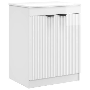 Mueble De Cuarto De Baño Blanco Brillante 54 X 41 X 70 Cm Vidaxl