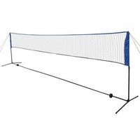 red de badminton con volantes 600x155 cm vidaxl