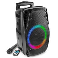 altavoces fenton portatil bluetooth 300w con microfono y led multicolor