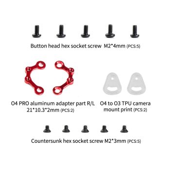 1-5 Kits Axisflying DJI O3 a O4 Pro Adaptador - Conversión de marco para MANTA 5/C35 V2/C30, Plug & Play