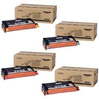 original multipack xerox phaser 6180 printer toner cartridges 4 pack -113r00726
