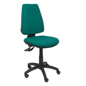 Silla De Oficina Ergonómica Con Mecanismo Sincro, Regulable En Altura Y Ruedas De Nylon  Asiento Y Respaldo Tapizados En Tejido Bali Color Verde Claro Piqueras Y Crespo Modelo 14s