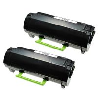 compatible twin pack lexmark 502u 50f2u00 black ultra high capacity toner cartridges 2 pack