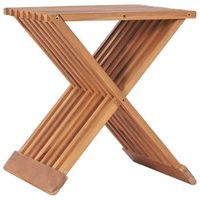 taburete plegable diseno sencillo 40 x 32 x 45 cm madera de teca marron dec026365