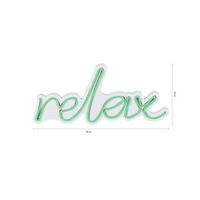 iluminacion led decorativa de plastico relax verde 38x15x2 cm