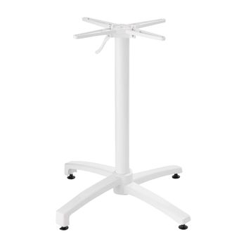 Mesa con sistema inclinable de pie en aluminio blanco
