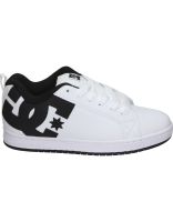 zapatillas dc shoes court graffic blancas y negras 300529-wlk 41