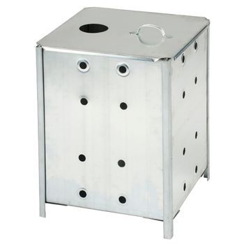Incinerador De Jardín Cuadrado De Acero Galvanizado 46x46x65 Cm Nature