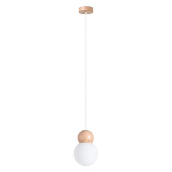 Lámpara colgante aeri 1 luz, madera natural