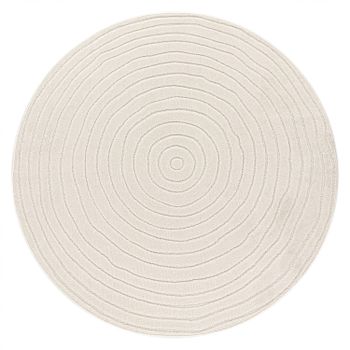 Alfombras de interior y exterior Cotara crema 120 cm redondo