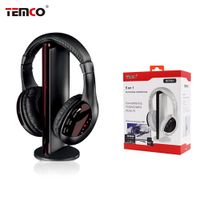 cascos inalambricos con mic 5 en 1 negro
