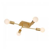 plafon de techo lester oro 4 luces