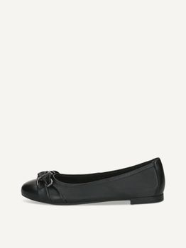 CAPRICE Ballerina, black, made of Leather with Block heel, Size 36