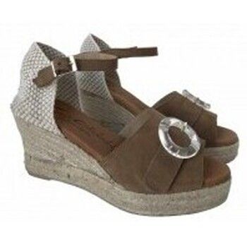 Torres Zapatos de tacón SANDALIA CUÑA ESPARTO 5C DOBLE HEBILLA para mujer