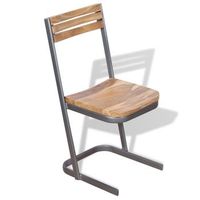 sillas de comedor 2 unidades madera maciza de teca
