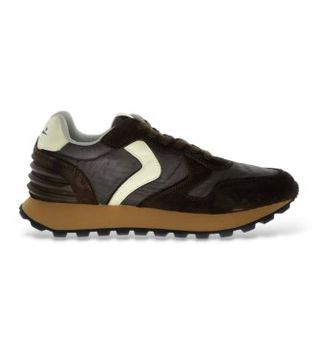 Voile blanche para mujer. 2018797 Zapatillas de Piel Paris Power marrón (41), Plano, Cordones, Casual