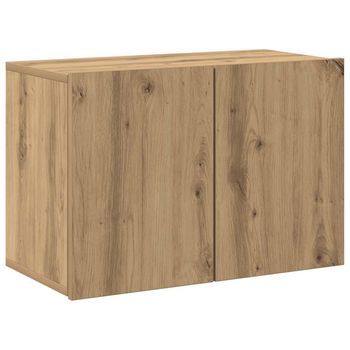 Mueble Para Tv | Mueble De Salón | Gabinete De Tv De Pared Roble Artesanal 60x30x41 Cm