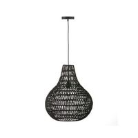 lampara de techo africa cuerda natural negra o45 cm e27