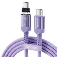cable magnetico pd240w type-c a type-c con tapon de polvo toocki tx136c4 pd31 carga rapida transmision de datos nucleo