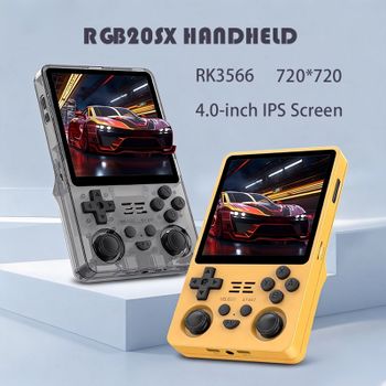 Consola de Juegos Retro RGB20SX con Pantalla de 4.0 Pulgadas 720*720, RK3566, Linux de Código Abierto, Batería de Alta Capacidad de 5000mAh