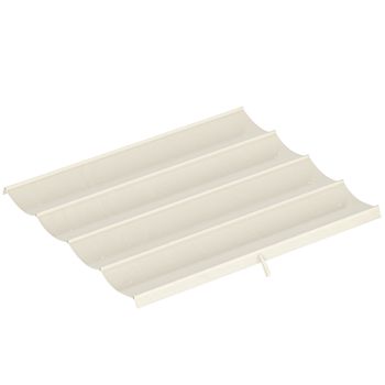 Outsunny Techo de Repuesto Retráctil 3x2,5 m para Sombrilla Toldo de Tela para Cenador Jardín con 8 Orificios de Drenaje Crema   Aosom España
