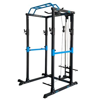 BEHUMAX - Multipower Rack 300 jaula de potencia para gimnasio en casa con sistema de poleas y capacidad de carga hasta 150 kg estructura robusta