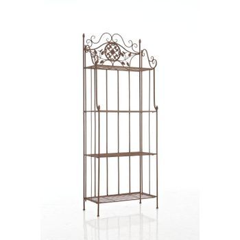 Estantería Estante De Almacenamiento Zapatos 4 Niveles 175x66x32 Cm Metal Marrón Eta10092