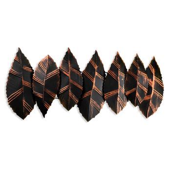 Decoración Pared De Metal Hornbeam 2 Multicolor 114x52 Cm
